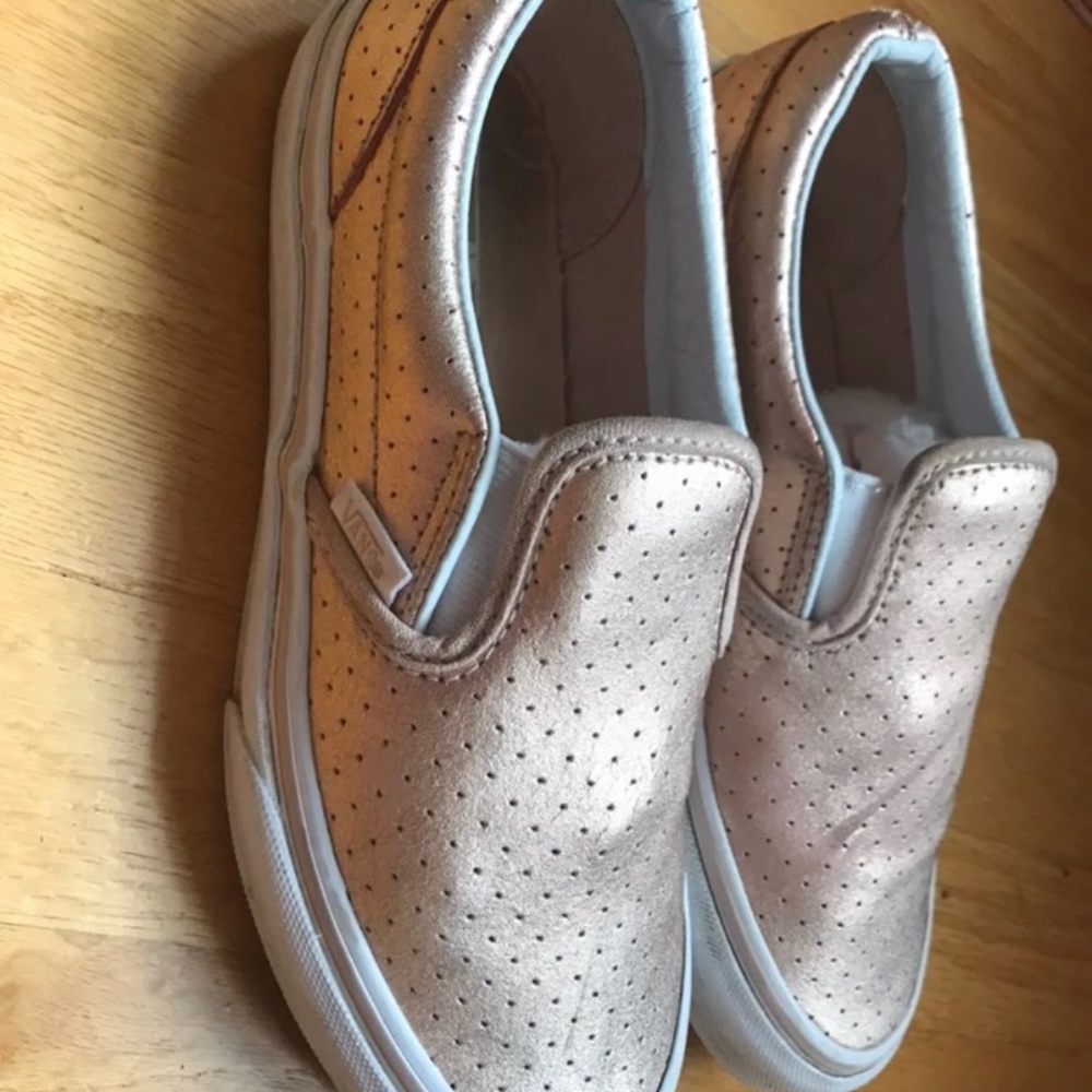 VANS slip on rose gold size 3y